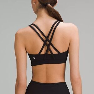 Lululemon Black Energy Strappy Sports Bra size 4